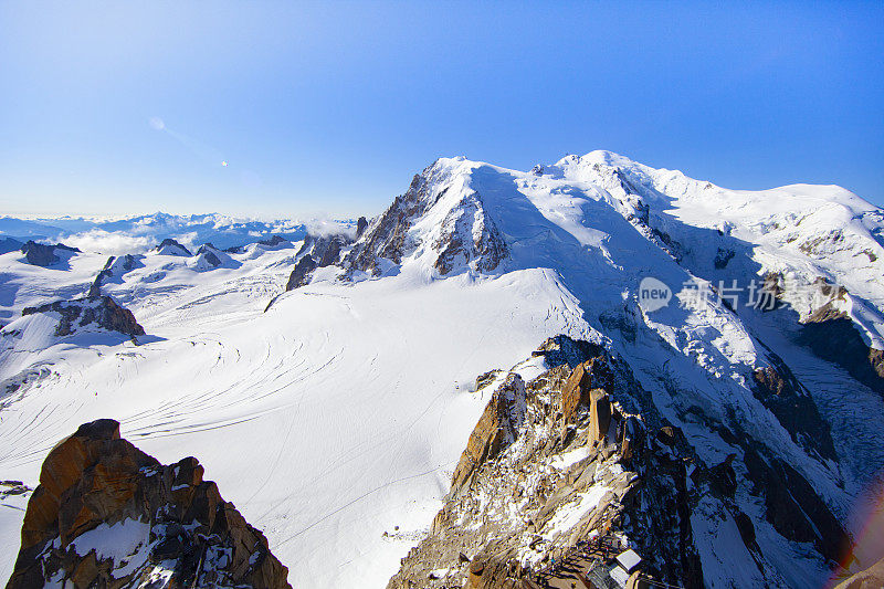 Aiguille du midi景色，面向意大利